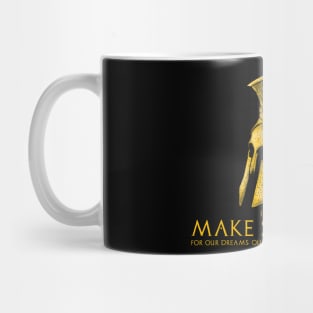 Ancient Spartan Warrior Helmet - Motivational Quote On Sacrifice Mug